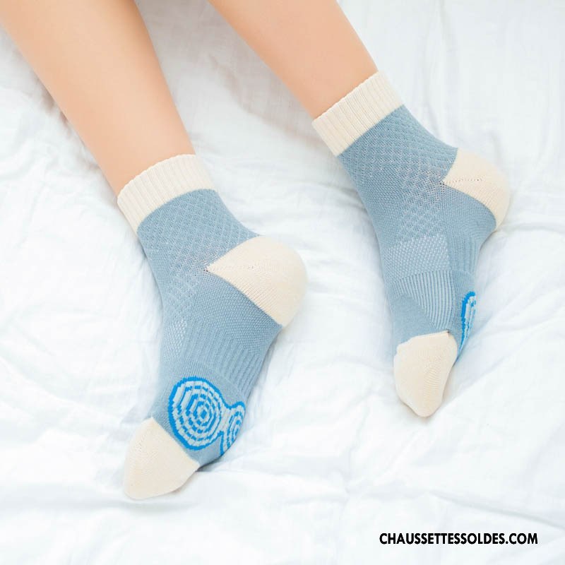 Chaussettes De Yoga Femme Terry Running 100% Coton Le Nouveau Légèrement Dame Bleu