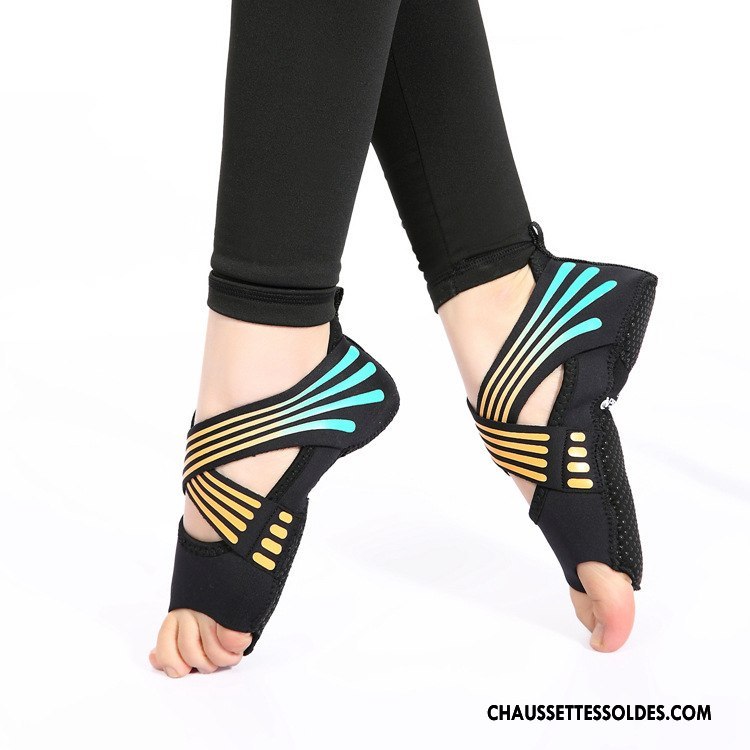 Chaussettes De Yoga Femme Toutes Les Saisons Métier Antidérapant Aptitude Chaussures De Skate Dos Nu Noir