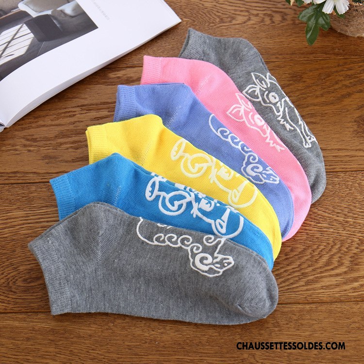 Chaussettes De Yoga Femme Été Mouvement Dame Printemps Antidérapant Chaussette Basse Coupée Jaune