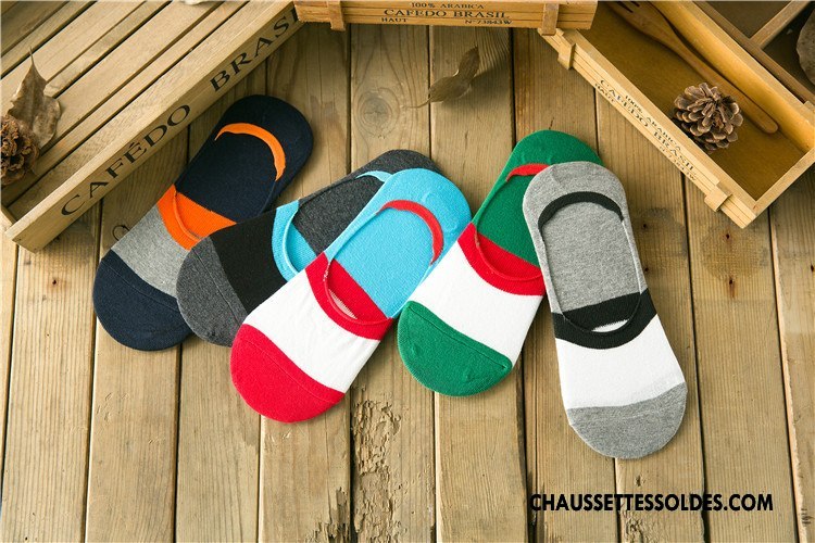 Chaussettes Invisibles Homme Antidérapant Le Nouveau Silicone Tendance Style Chaud Personnalité Gris