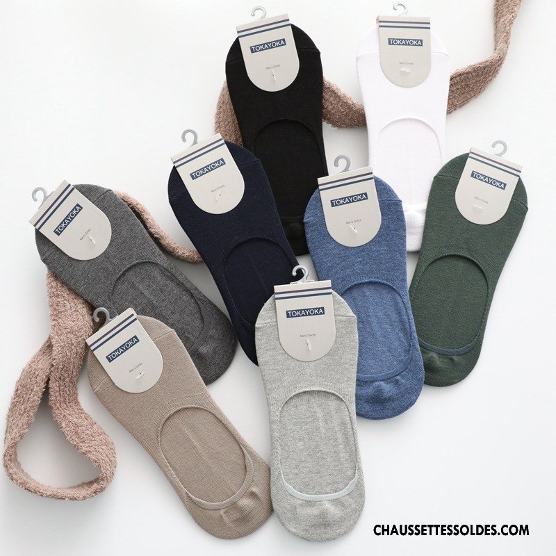 Chaussettes Invisibles Homme Chaussette Basse Coupée À La Mode Silicone Livraison Gratuite Matelassé Antidérapant Clair