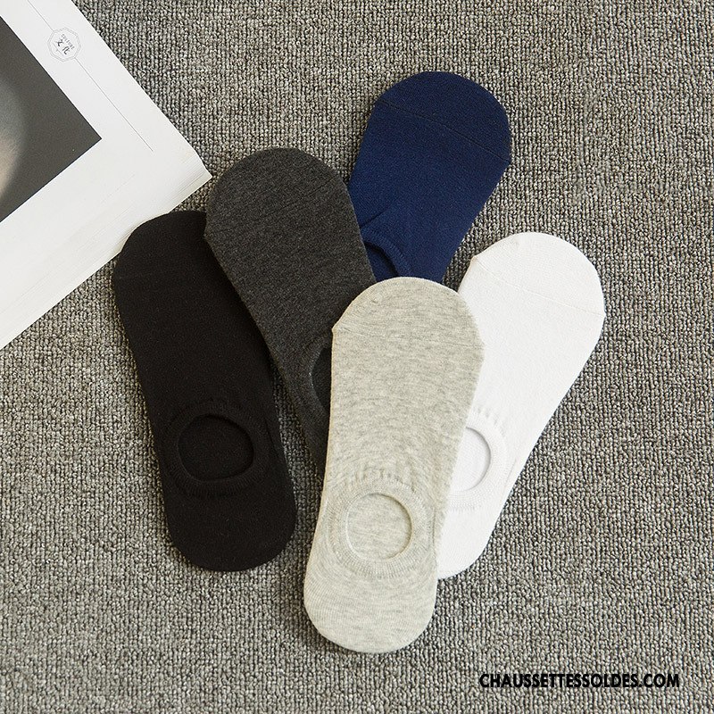 Chaussettes Invisibles Homme Coton Bio Chaussettes En Coton L'automne Légère Chaussette Courte Basse Pure Gris Clair
