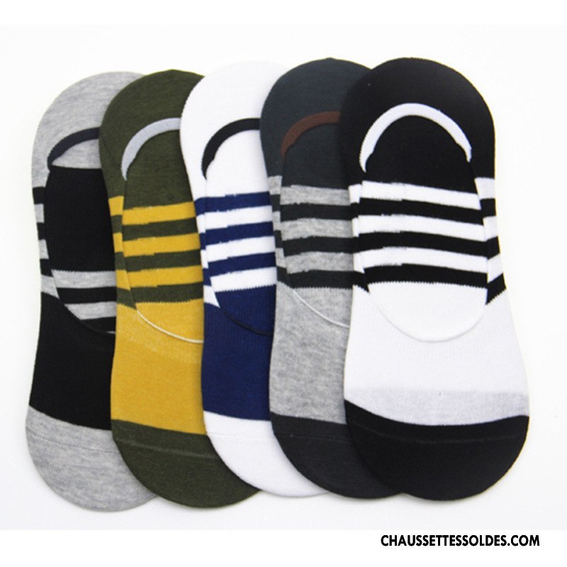 Chaussettes Invisibles Homme Coton Bio Le Nouveau Printemps Été Adulte Noir Clair