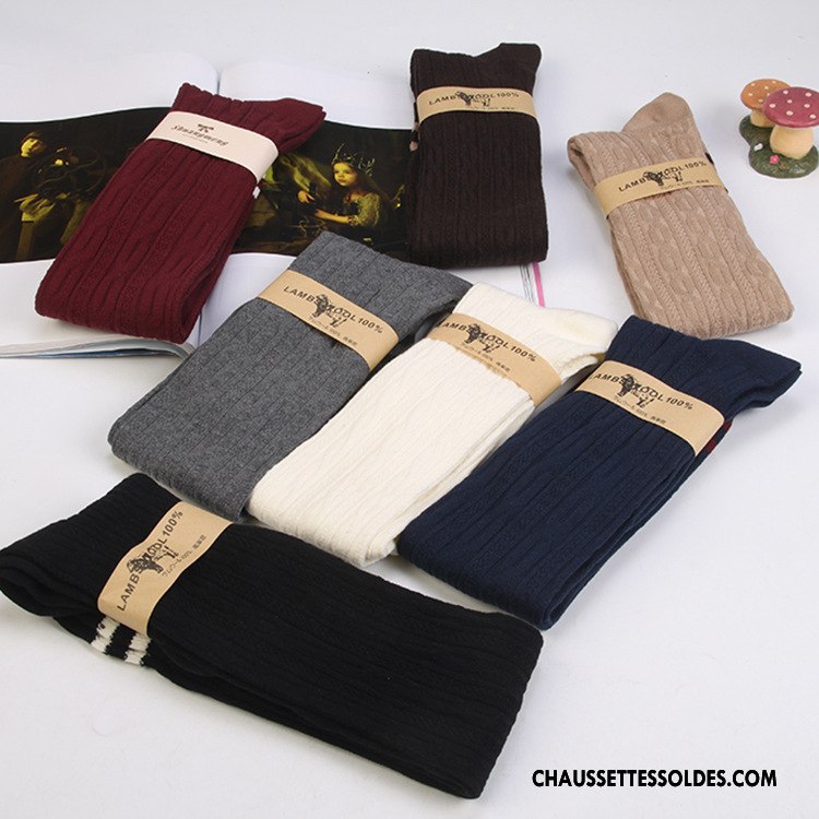 Chaussettes Longues Femme Long Stock Haute Fleurs 100% Coton Mode Bleu