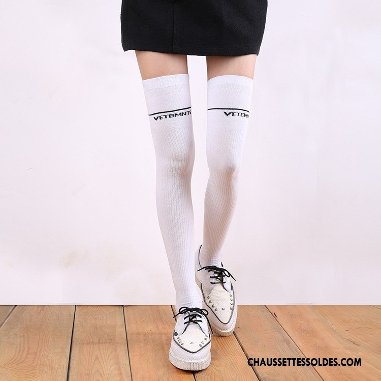 Chaussettes Longues Femme Mouvement Gros Blanc