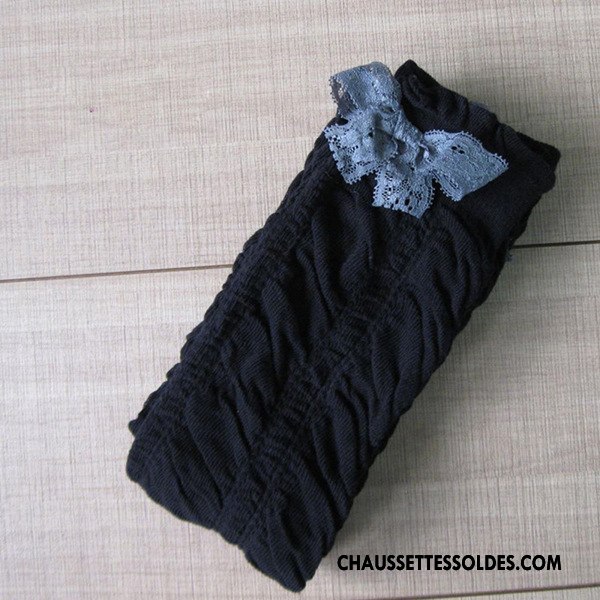 Chaussettes Longues Femme Papillon Leggings Mode Blanc Noir