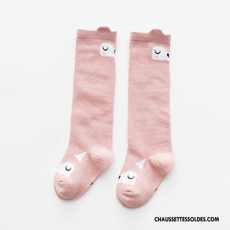 Chaussettes Longues Fille Animal Bébé Enfant Dimensionnel Le Nouveau Milieu Rose