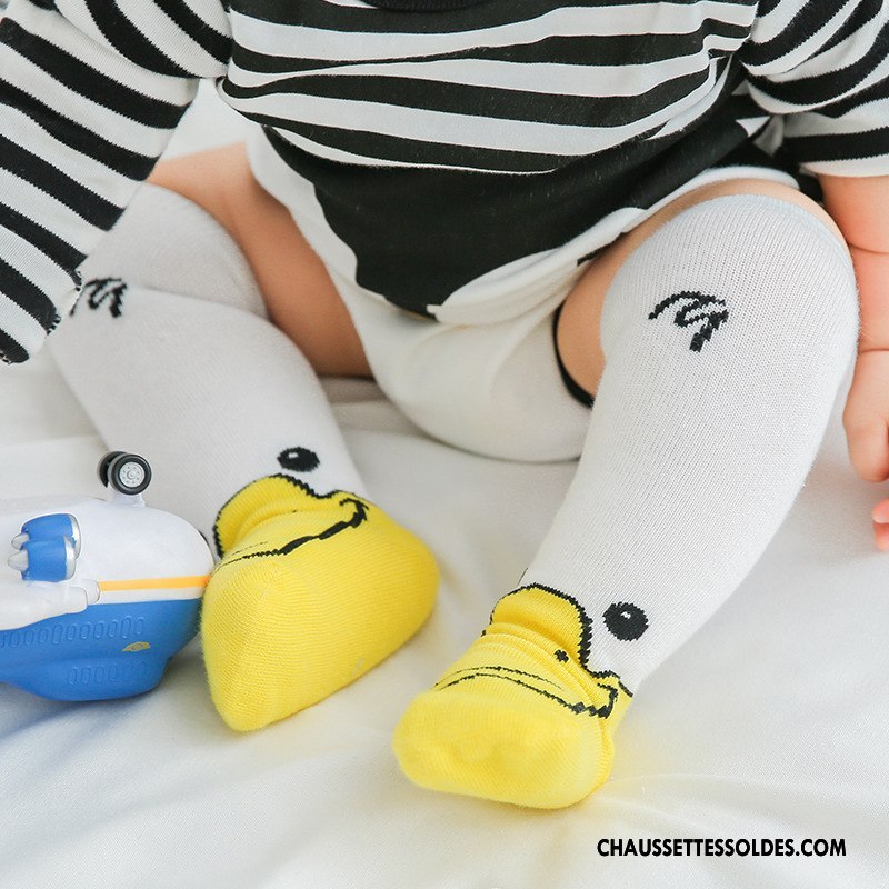 Chaussettes Longues Fille Bébé Enfant Charmant Milieu Gros Dessin Animé Or