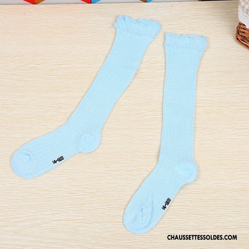 Chaussettes Longues Fille Bébé Milieu Engrener Femme Long Stock Été Bleu Clair