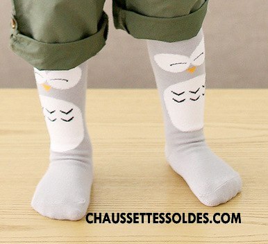 Chaussettes Longues Fille Charmant Bébé Milieu Dimensionnel Long Stock Enfant Gris