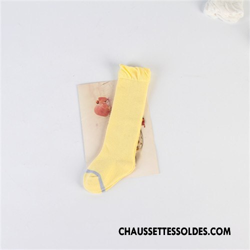 Chaussettes Longues Fille Enfant Danse Le Nouveau L'automne Printemps Bébé Jaune