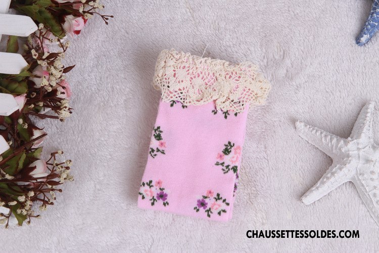 Chaussettes Longues Fille Enfant Long Stock Élève Milieu Printemps L'automne Rose