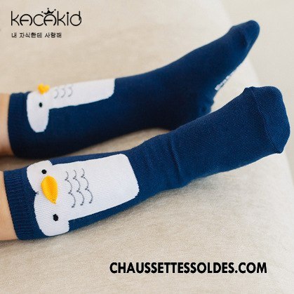 Chaussettes Longues Fille L'automne Dessin Animé Petit Dimensionnel Le Nouveau Enfant Bleu