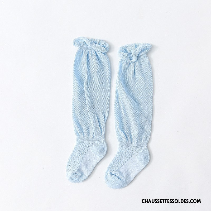 Chaussettes Longues Fille Long Stock Bouche Libre Très Mince Nouveau Bébé Le Nouveau Bleu
