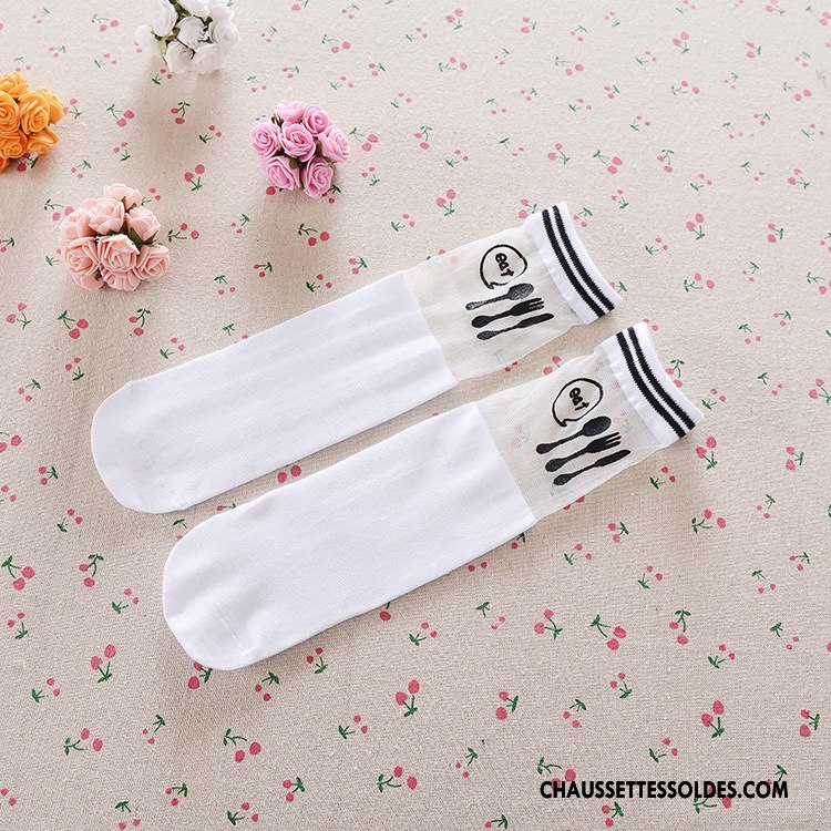 Chaussettes Longues Fille Long Stock Bébé Bouche Libre Le Nouveau Enfant Femme Pure Blanc