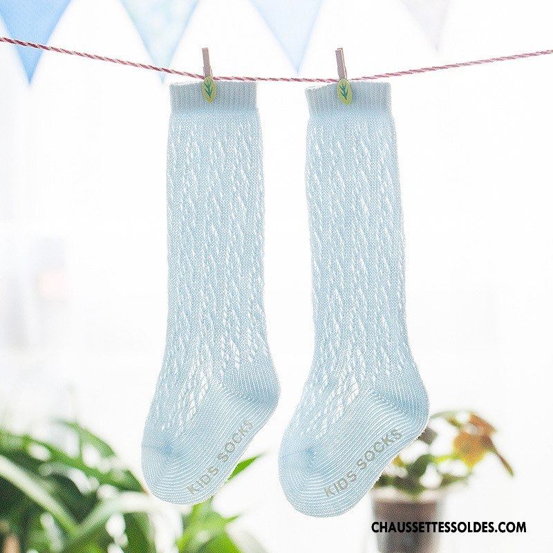 Chaussettes Longues Fille Matelassé Milieu Enfant Engrener Bébé Légère Bleu