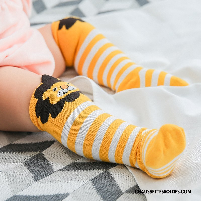Chaussettes Longues Fille Milieu Bébé Enfant L'automne Chaussettes En Coton Hiver Orange