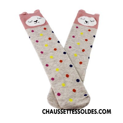 Chaussettes Longues Fille Milieu Le Nouveau Coton Bio Dessin Animé Dimensionnel Bébé Gris