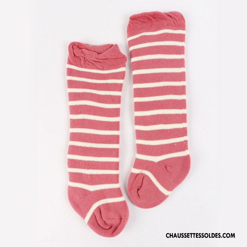 Chaussettes Longues Fille Renforcé Bébé Le Nouveau Terry L'automne Coton Bio Rose