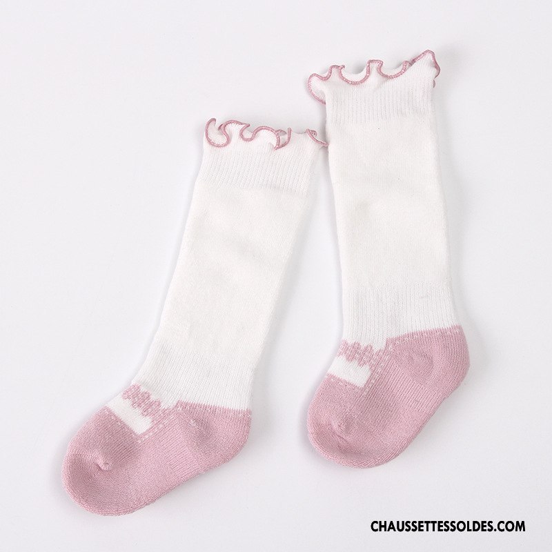 Chaussettes Longues Fille Renforcé Enfant Terry 100% Coton Nouvelles Arrivées Danse Rose
