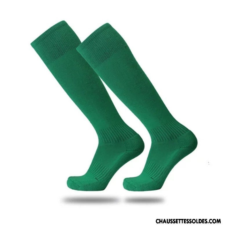Chaussettes Longues Homme Absorber La Sueur Haute Anti-odeur Antidérapant Plaine Adulte Pure Vert