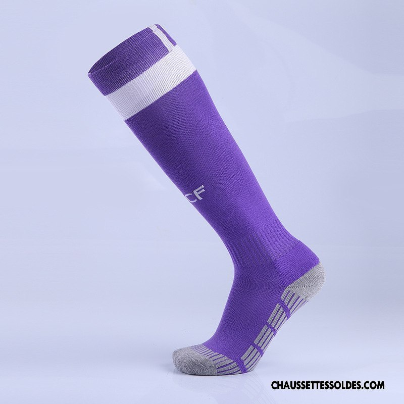 Chaussettes Longues Homme Absorber La Sueur Mouvement Élastique Serviette Antidérapant Porter Violet