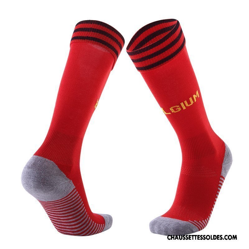 Chaussettes Longues Homme Absorber La Sueur Porter Antidérapant Long Stock Serviette Entraînement Rouge