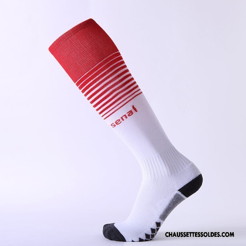 Chaussettes Longues Homme Adulte Mouvement Antidérapant Compétition Long Stock Serviette Rouge
