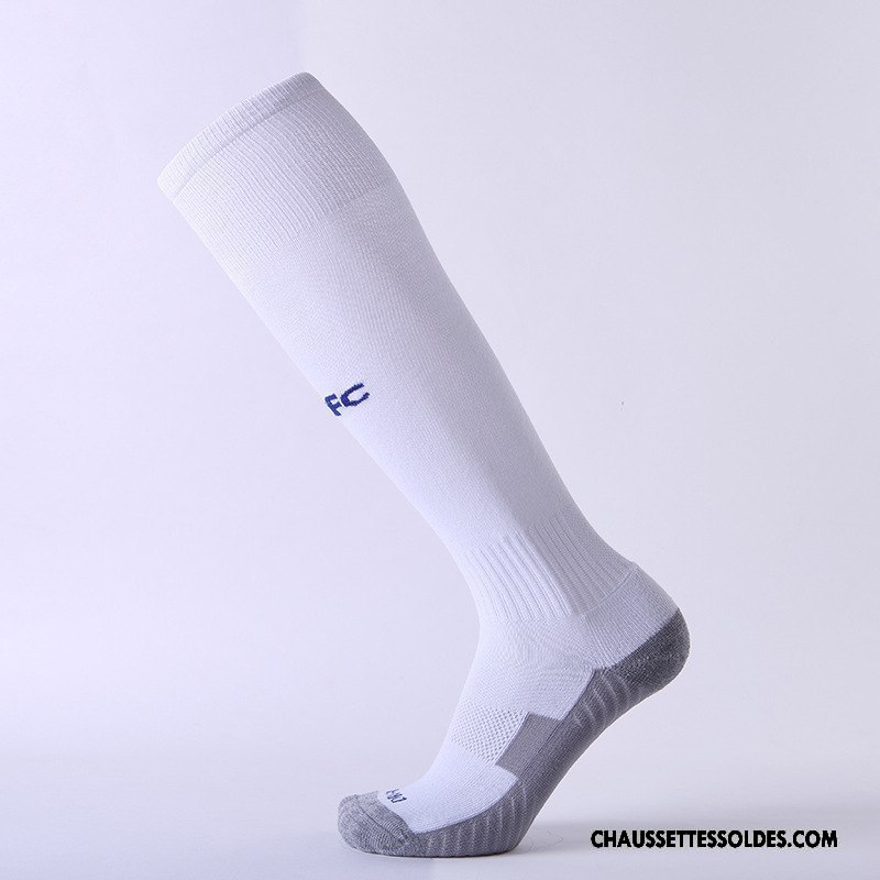 Chaussettes Longues Homme Antidérapant Élastique Renforcé Porter Long Stock Serviette Blanc