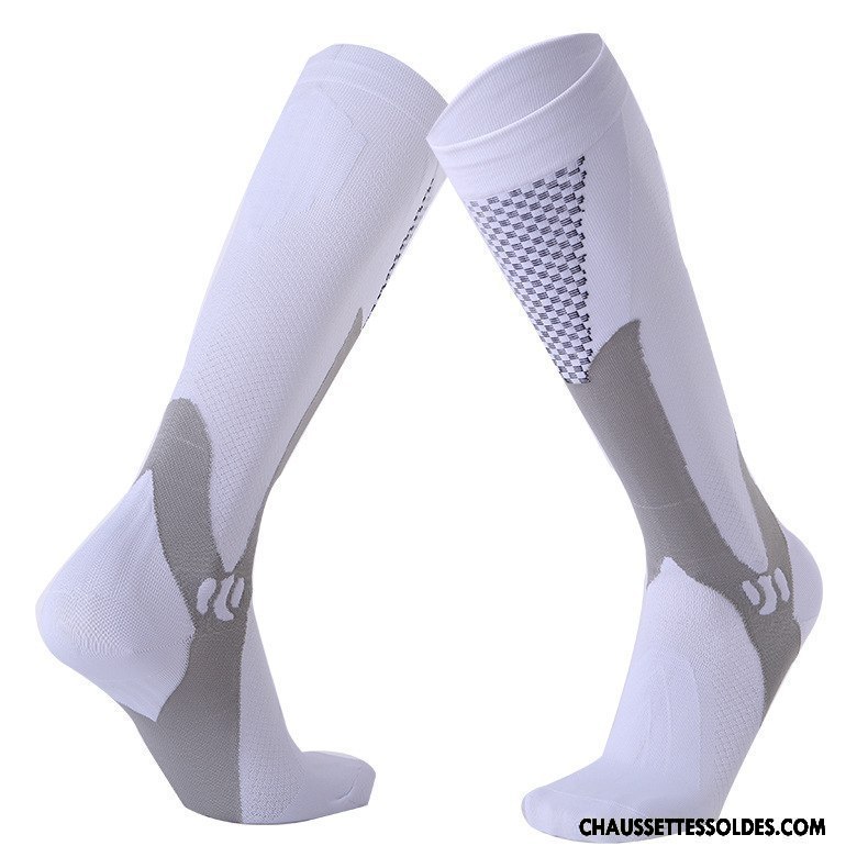Chaussettes Longues Homme Femme Running Mouvement Adulte De Plein Air Blanc