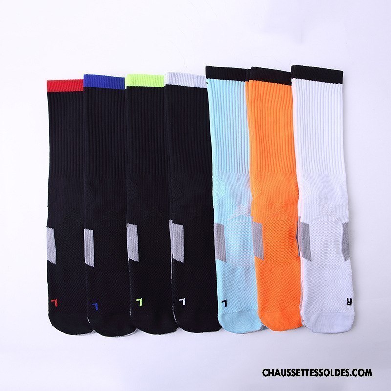 Chaussettes Longues Homme Le Nouveau Milieu Antidérapant Basket Mouvement Respirant Noir