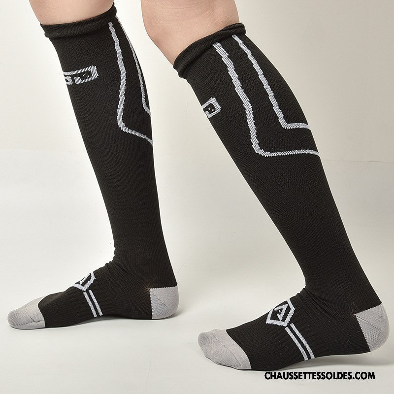 Chaussettes Longues Homme Le Nouveau Élasticité Mouvement Séchage Rapide Anti-off Noir