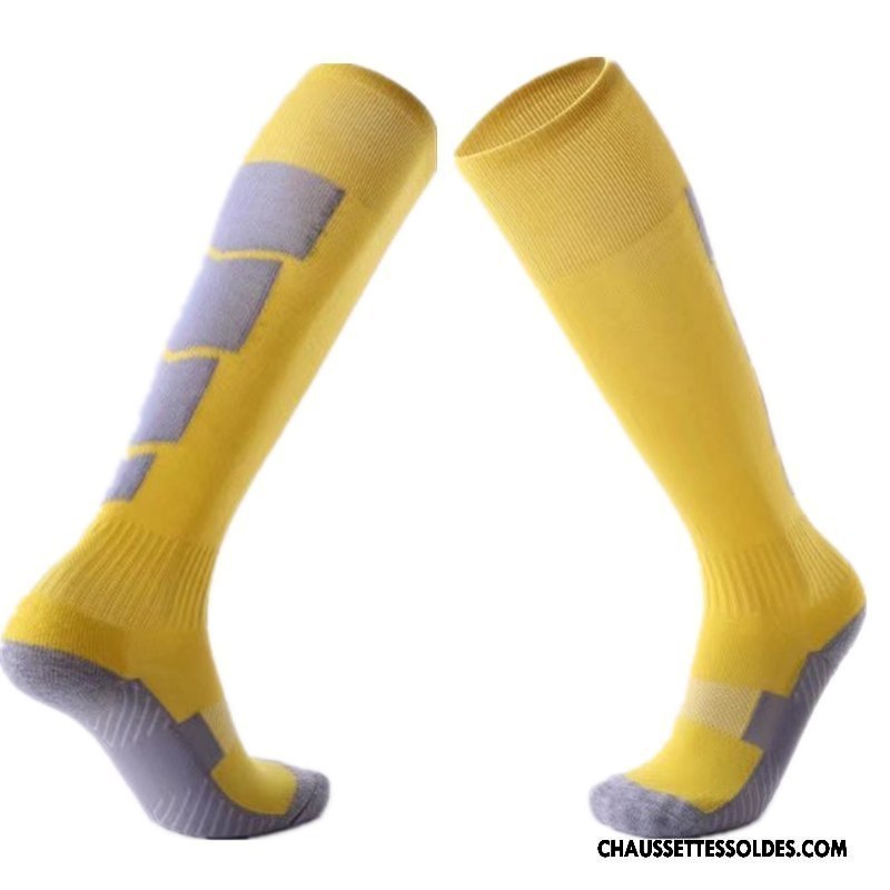 Chaussettes Longues Homme Mouvement Cushioning Antidérapant Long Stock Anti-odeur Haute Jaune