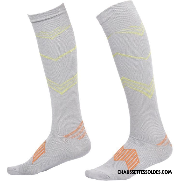 Chaussettes Longues Homme Mouvement Running Séchage Rapide Basket Absorber La Sueur Décompression Gris
