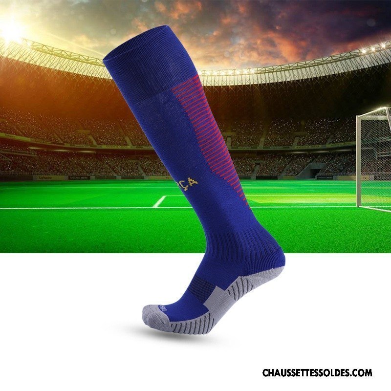Chaussettes Longues Homme Mouvement Serviette Antidérapant Long Stock Renforcé Absorber La Sueur Bleu Marin