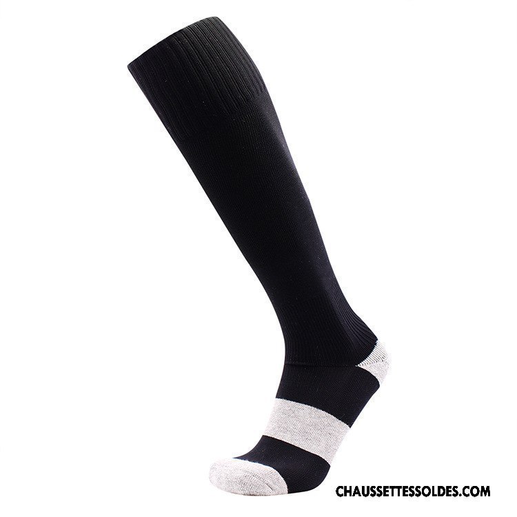 Chaussettes Longues Homme Mouvement Serviette Antidérapant Noir