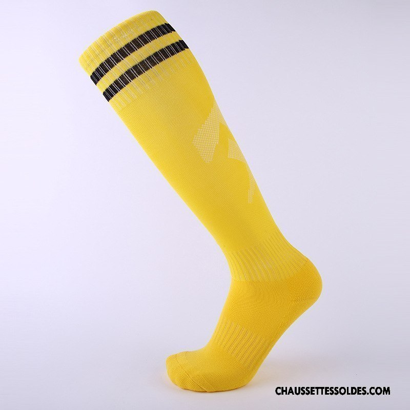 Chaussettes Longues Homme Porter Mouvement Long Stock Antidérapant Milieu Serviette Jaune