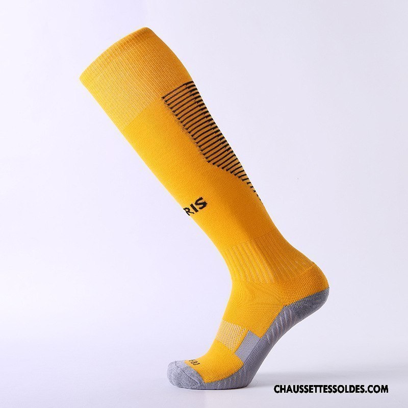 Chaussettes Longues Homme Porter Élastique Mouvement Milieu Serviette Antidérapant Jaune