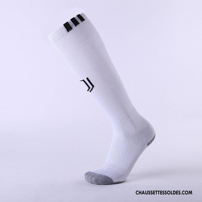 Chaussettes Longues Homme Renforcé Élastique Long Stock Mouvement Porter Antidérapant Blanc
