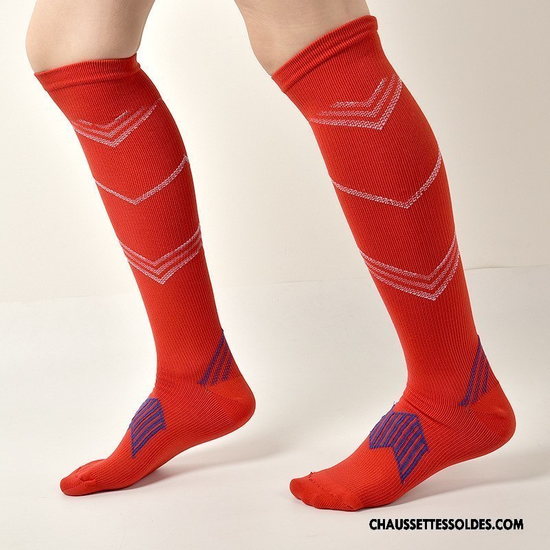 Chaussettes Longues Homme Running Décompression Mouvement Long Stock Rouge