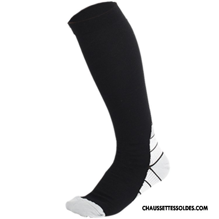 Chaussettes Longues Homme Running Femme Séchage Rapide Mouvement Long Stock Décompression Noir