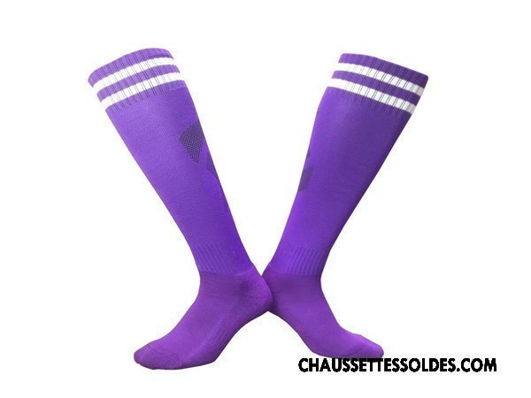 Chaussettes Longues Homme Serviette Antidérapant Adulte Long Stock Mouvement Entraînement Violet