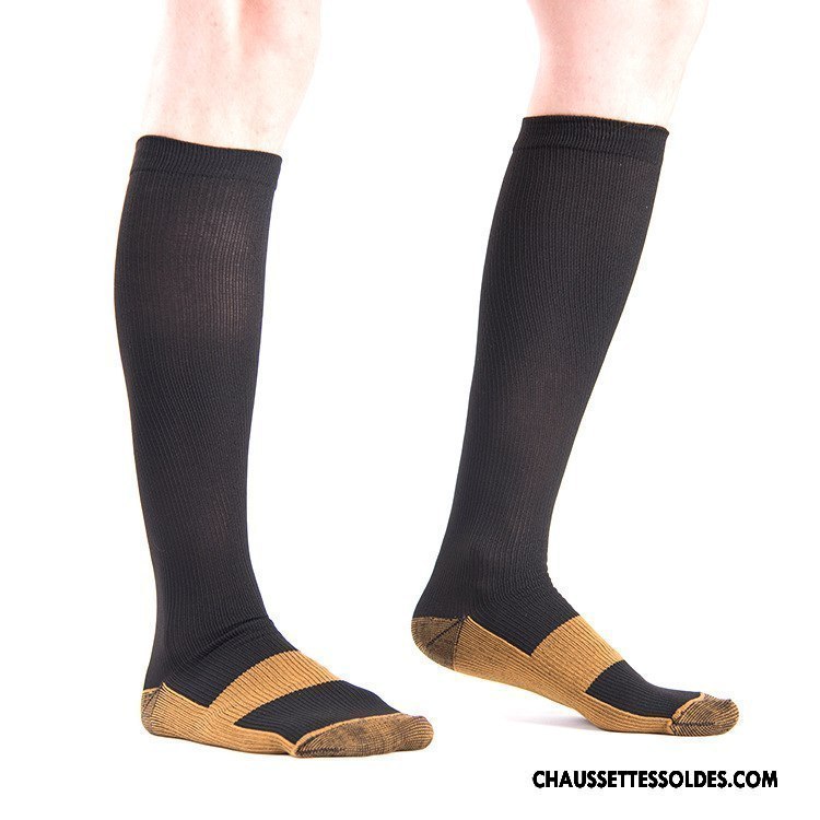Chaussettes Longues Homme Séchage Rapide Anti-off Mouvement Nylon Le Nouveau Élasticité Noir