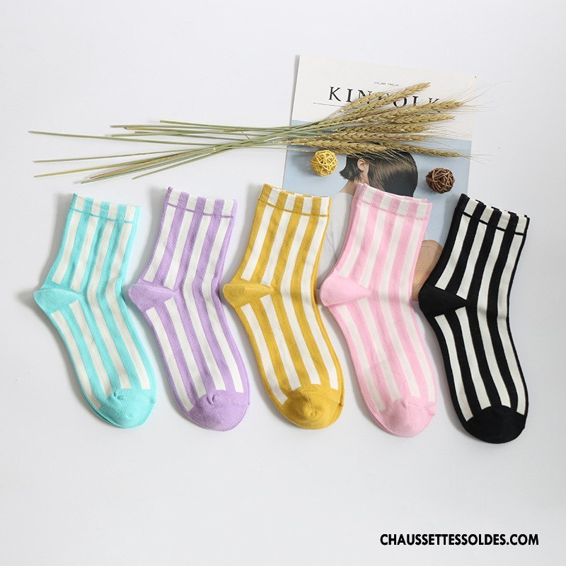 Chaussettes Mi Hautes Femme Absorber La Sueur Hiver L'automne Matelassé Casual Chaussettes En Coton Vert