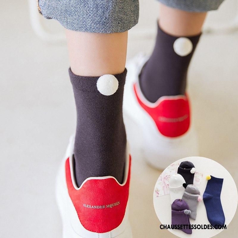 Chaussettes Mi Hautes Femme Art Tendance Chaussette Courte Nouvelles Arrivées Dame Légère Gris Foncé
