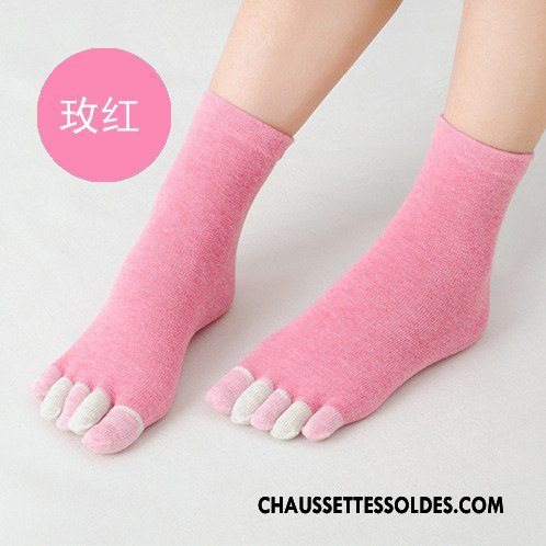 Chaussettes Mi Hautes Femme Dame Coton Bio Milieu Hiver 100% Coton L'automne Couleurs De Bonbons Rose