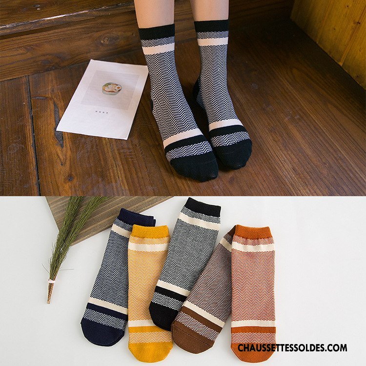 Chaussettes Mi Hautes Femme Dame Nouvelles Arrivées Le Nouveau Respirant L'automne Milieu Bleu