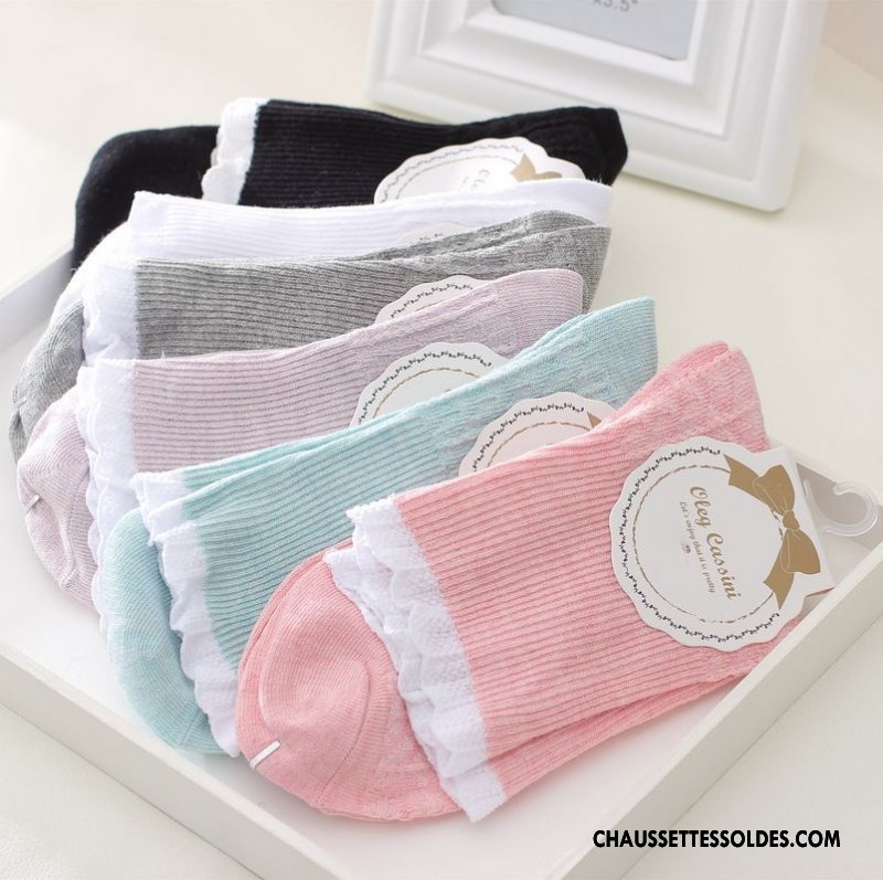 Chaussettes Mi Hautes Femme Enceintes Large Bouche Bouche Libre Matelassé Simple Pure Rose