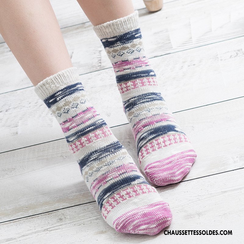 Chaussettes Mi Hautes Femme L'automne 100% Coton Renforcé Confortable Hiver Mode Gris