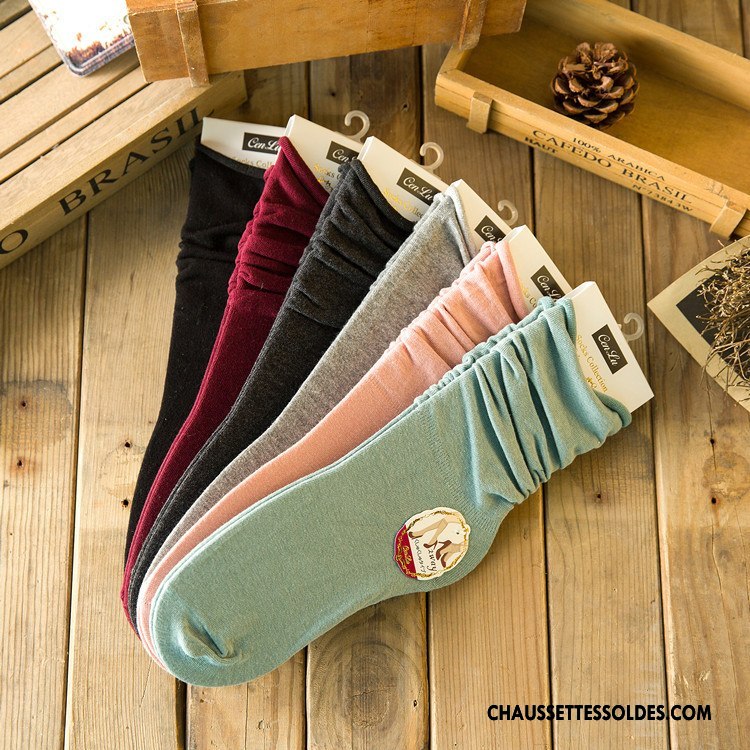 Chaussettes Mi Hautes Femme Le Nouveau L'automne Hiver Tendance Personnalité Chaussettes En Coton Couleurs De Bonbons Vert